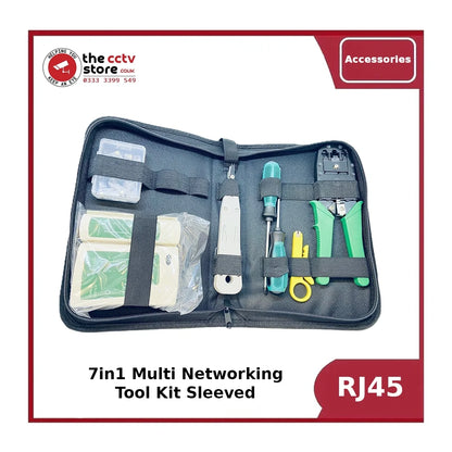 RJ45 Crimping 7 in 1 Multi Networking Tool Kit, Sleeved