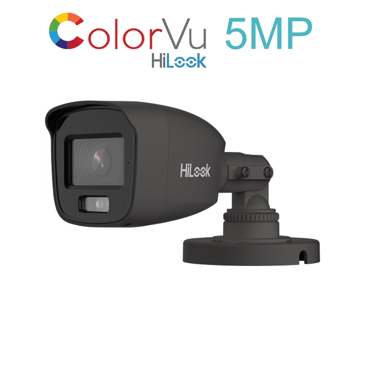 THC-B159-MS HiLook 5MP 3K ColorVu HD-TVI analogue bullet camera with built-in mic and 20m LED