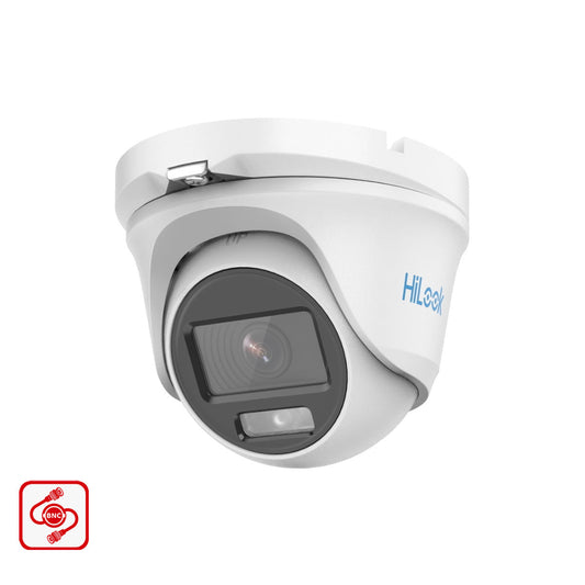 THC-T129-M HiLook 2MP 1080P HD-TVI ColorVu analogue turret camera with 20m LED in white or grey "EOL"