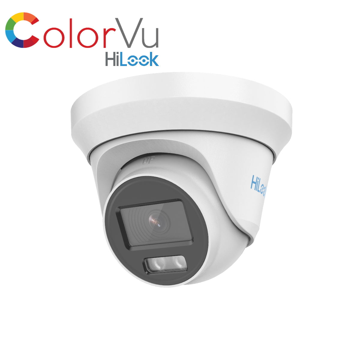 THC-T229-M HiLook 2MP 1080P HD-TVI ColorVu analogue turret camera with 40m LED in white or grey