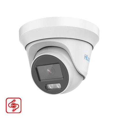 THC-T259-MS HiLook 5MP HD-TVI ColorVu analogue turret camera with 40m LED in white or grey