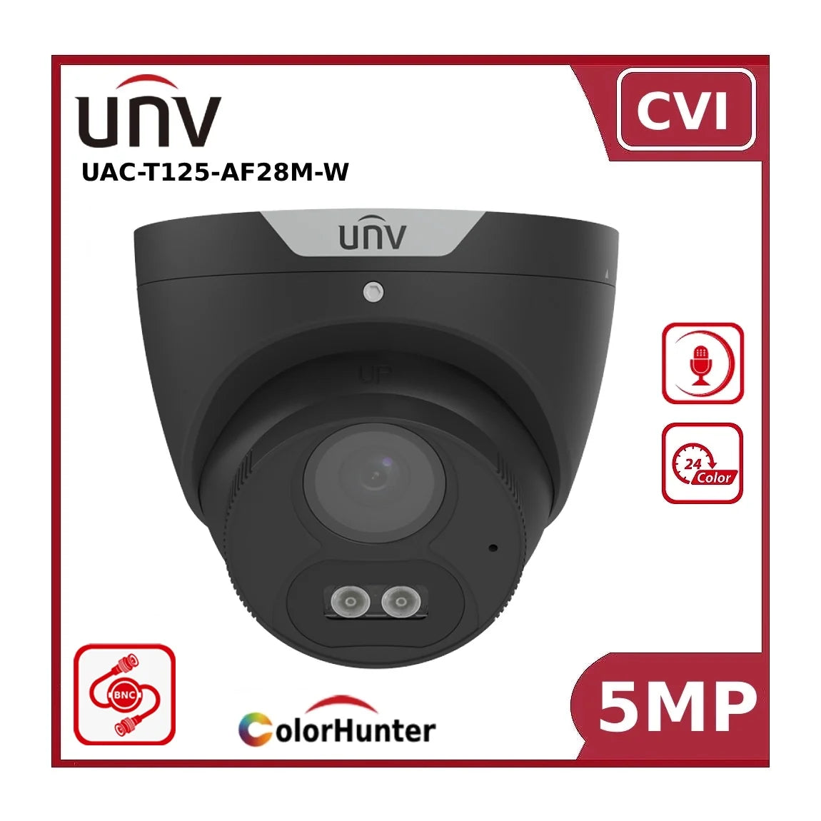 Uniview UAC-T125-AF28M-W 5MP ColourHunter HD Fixed Eyeball Analog Camera