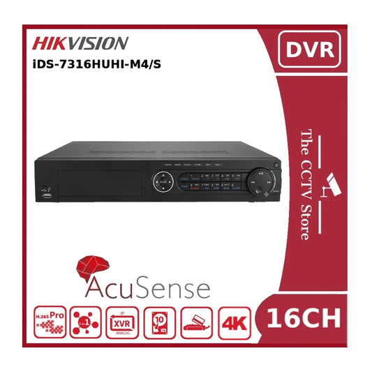 Hikvision iDS-7316HUHI-M4/S 16 Channel Turbo HD DVR 8MP AcuSense with Deep Learning Perimeter Protection
